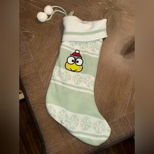 Hello Kitty and Friends Sanrio KEROPPI SANTA Fair Isle Knit Christmas Stocking